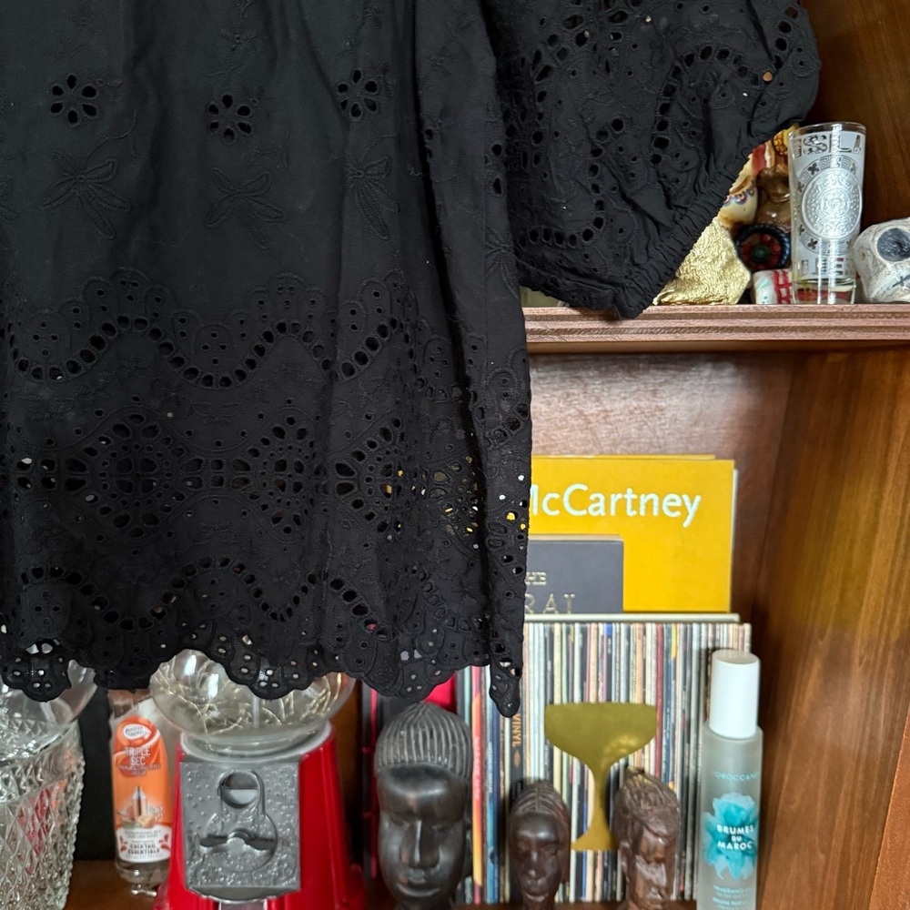 Jennifer & Grace - Black Eyelet Blouse - Women’s Small - Picture 3 of 6